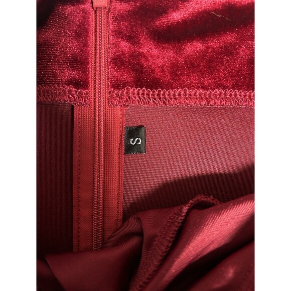 Unbranded Garnet Maroon velvet Mini Dress Sz Small Whimsygoth Y2K Holiday Fairy - Picture 6 of 8